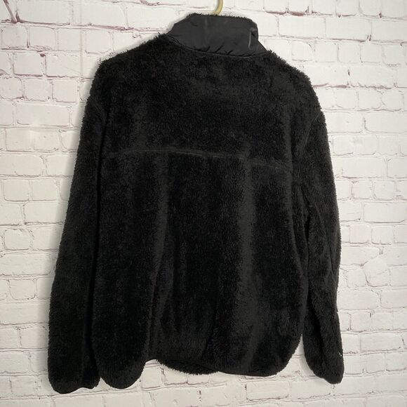 NWOT Zyia Womens Black Teddy 1/4 Zip Pocket Jacket Sweatshirt Sz Large - Picture 9 of 10